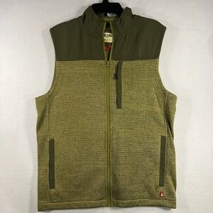 Lake & Trail Mens Vest Olive Green Full Zip Size Medium